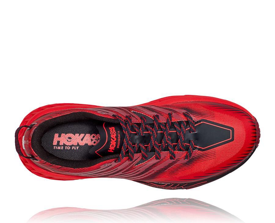 Hoka One One Speedgoat 4 Trailskor Herr - Röda - CHVLP-6931